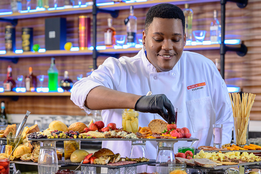 banquet charcuterie setup